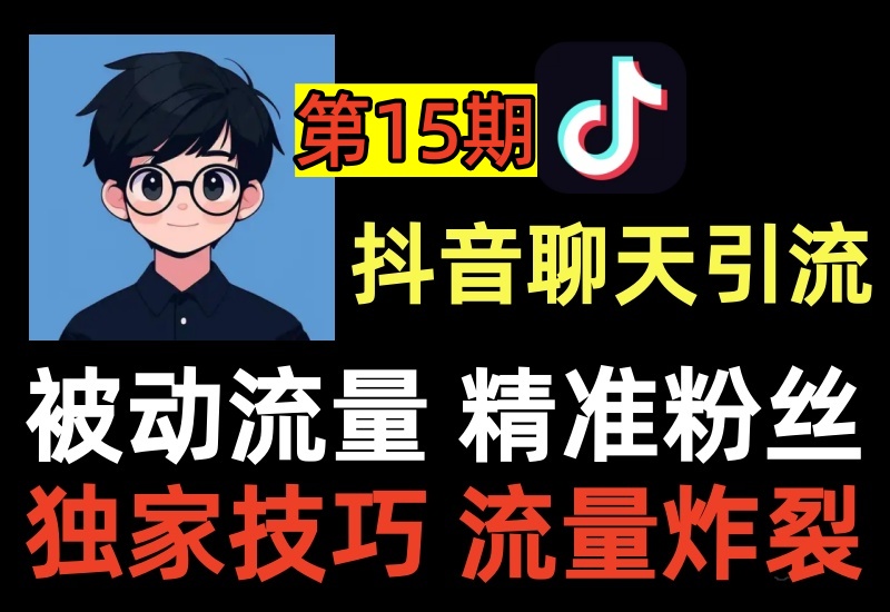 （第15期）抖音聊天引流项目，二开玩法被动截流，精准粉高转化被动添加变现-北幕网
