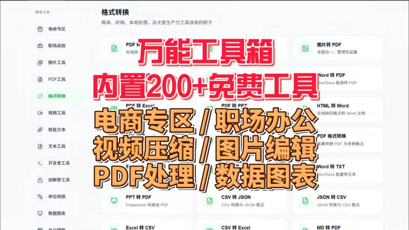 万能工具箱:内置200+免费工具,一个界面搞定所有需求-北幕网