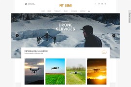 响应式无人机英文外贸企业pbootcms网站模板