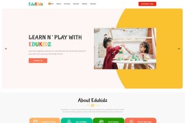 幼儿园托儿所宣传单页html模板