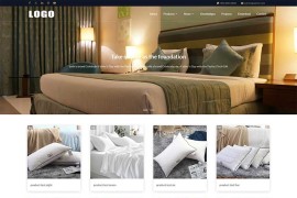 英文酒店床上用品pbootcms网站模板 带下载功能和三级栏目