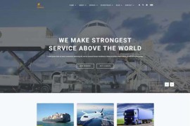 响应式物流运输海外仓html网站模板