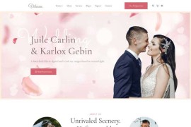 粉色浪漫婚纱摄影婚礼策划公司html模板