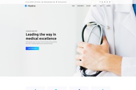 蓝白简约医疗检测机构html模板