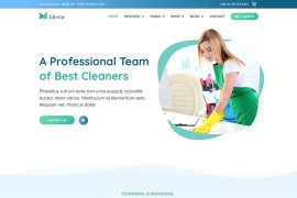 绿色清洁打扫家政服务公司html模板