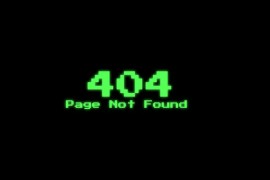 HTML黑色大气绿色发光字404错误页模板