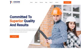 橙色工程建筑类企业响应式html模板