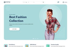 简洁好看服装外套商店html网站模板