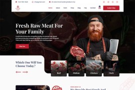 响应式有机肉食品类网页模板