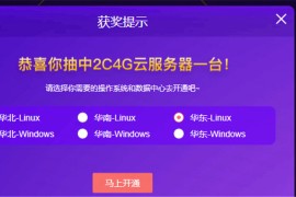 华为年终福利抽2C4H服务器