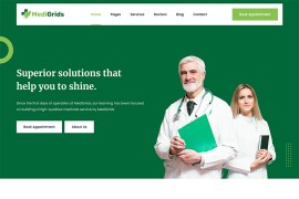 绿色医疗护理html模板