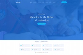 蓝色教育培训机构网站html模板