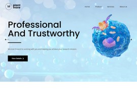 双语外贸生物细胞科技网站模板