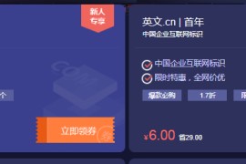 新网6.18元抢com域名0元撸云主机