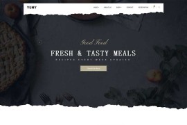 黑色高端私人厨房餐饮类html模板