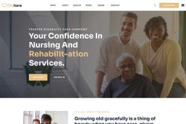 响应式康复机构养老院网页模板