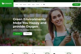 响应式绿色园林花艺前端网页模板