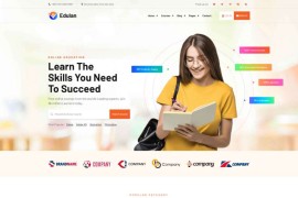 国外在线教育培训机构html网站模板下载