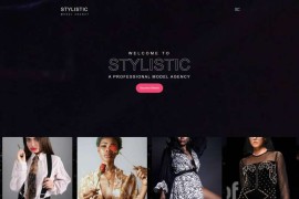 黑色模特经纪公司bootstrap4网站模板