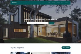 房屋别墅交易地产商html网站模板