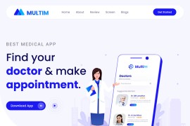 医疗APP推广落地页html模板