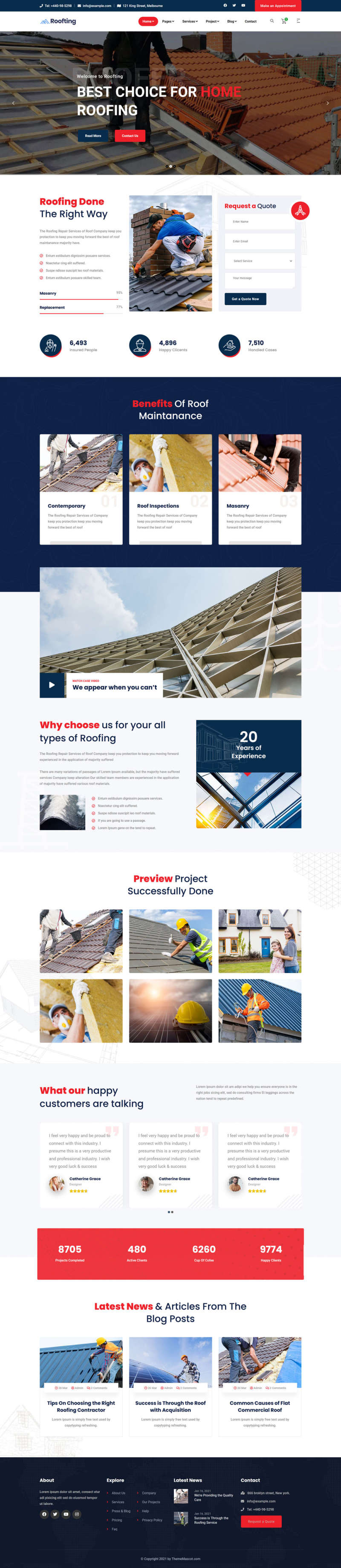 建筑工程房屋修补企业html网站模板